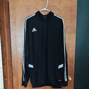 Adidas Black Jacket with White Accents